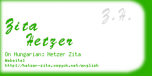 zita hetzer business card